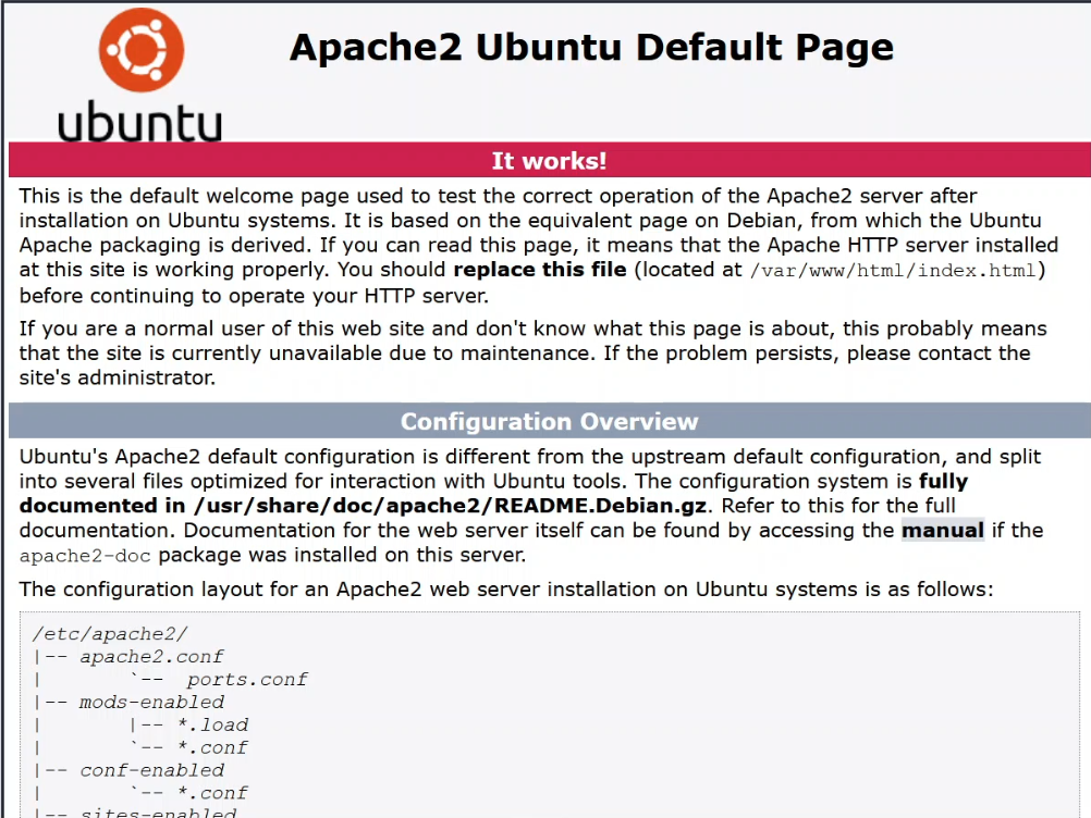 Apache Default Page