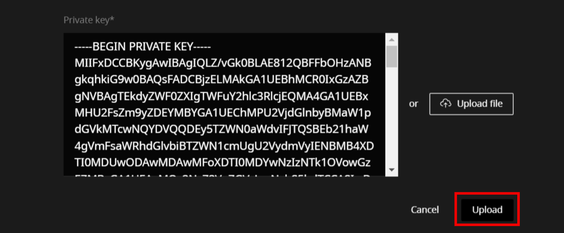 Enhance Private Key Paste and Upload SSL