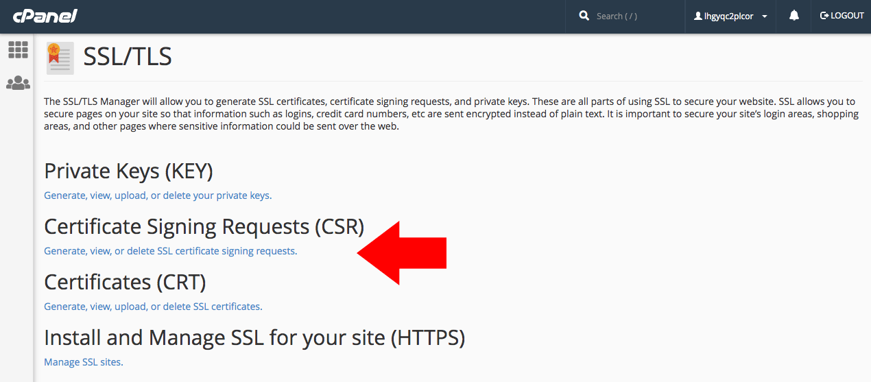 cPanel SSL CSR Module