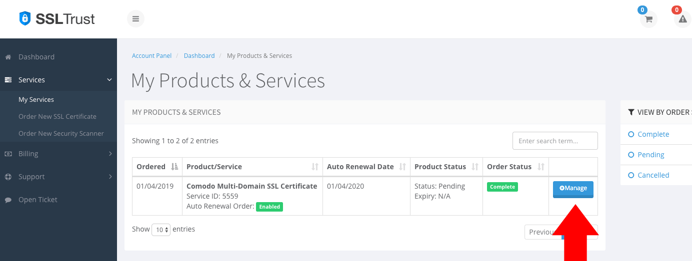 SSLTrust Manage SSL