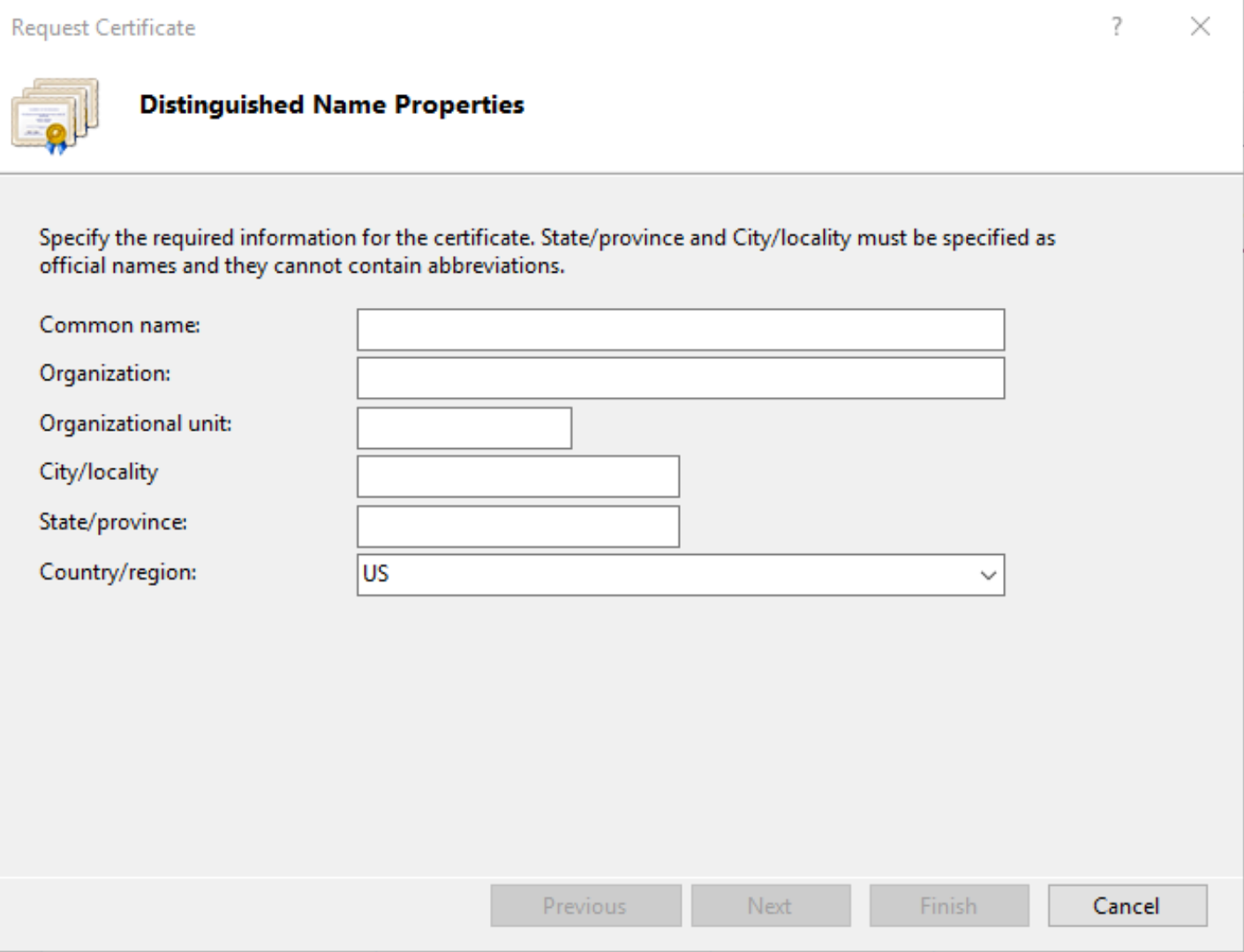 IIS 8 Fill CSR Details