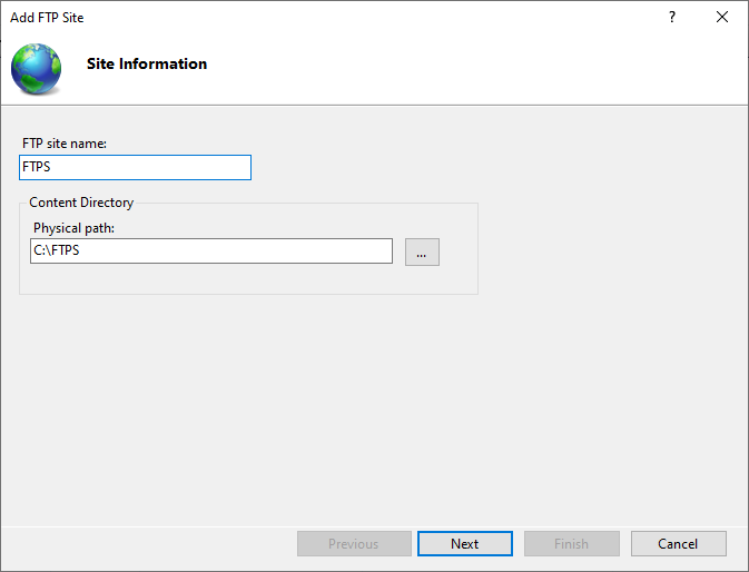 setting up ftp server using iis