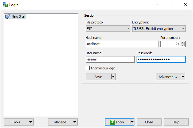 ftp server for testing