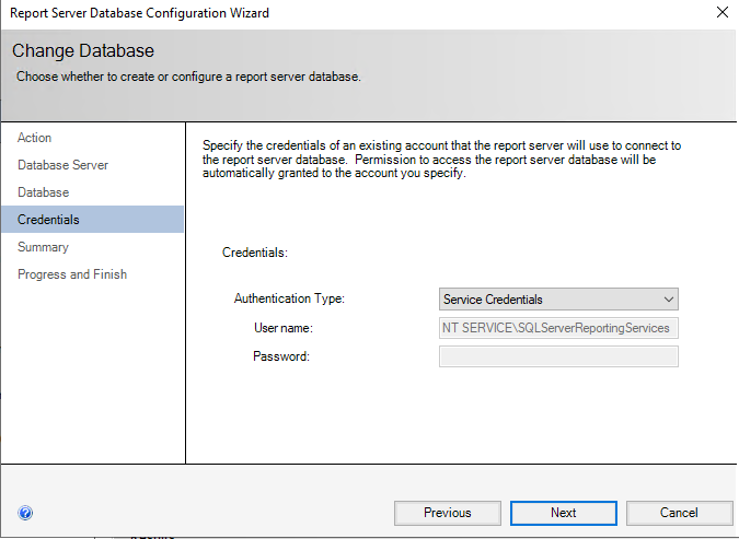 Database Auth Type