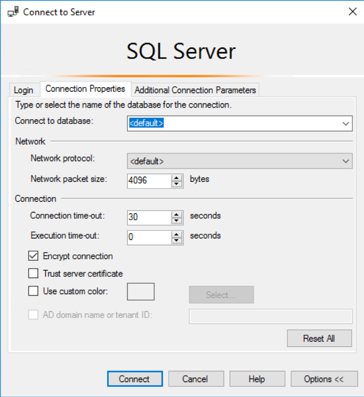 ms sql server connection string localhost