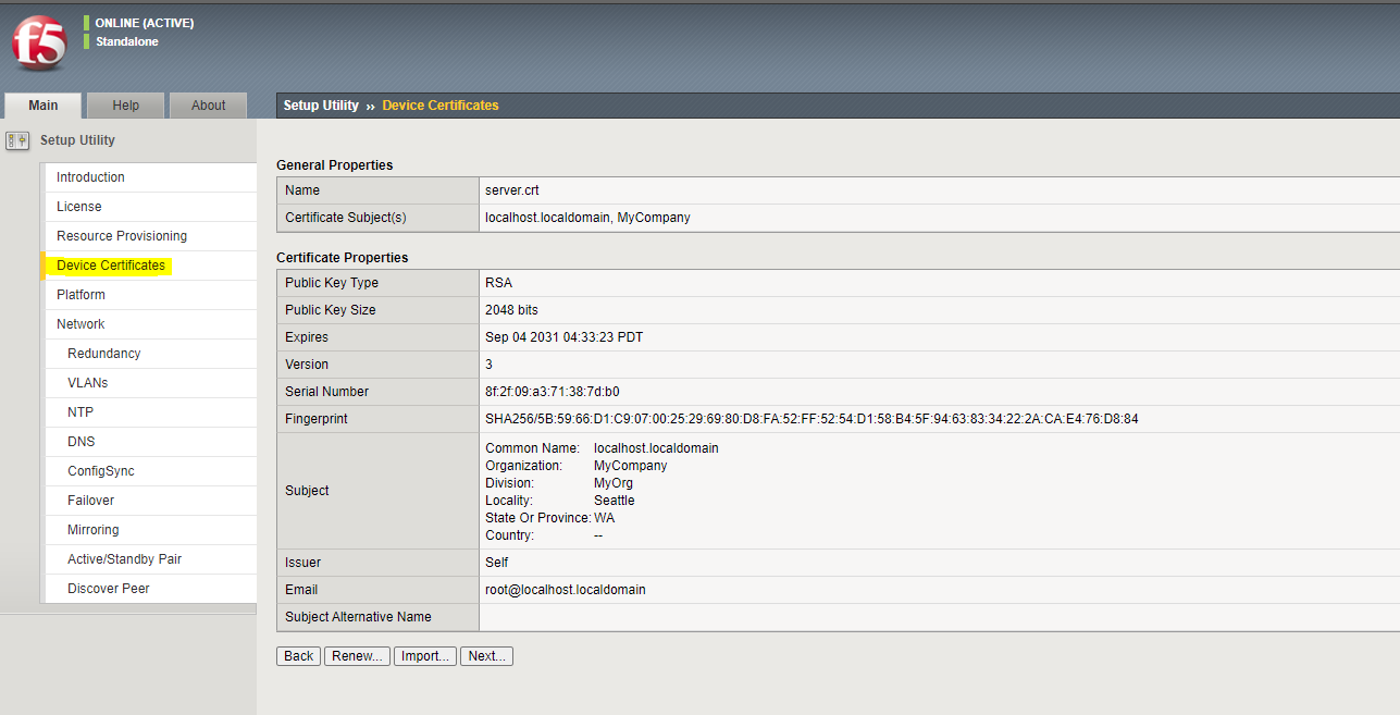 Setup SSL/TLS with F5 BigIP SSLTrust