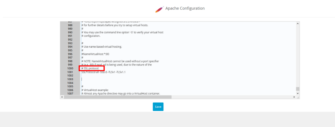 Apache SSL Protocol Command